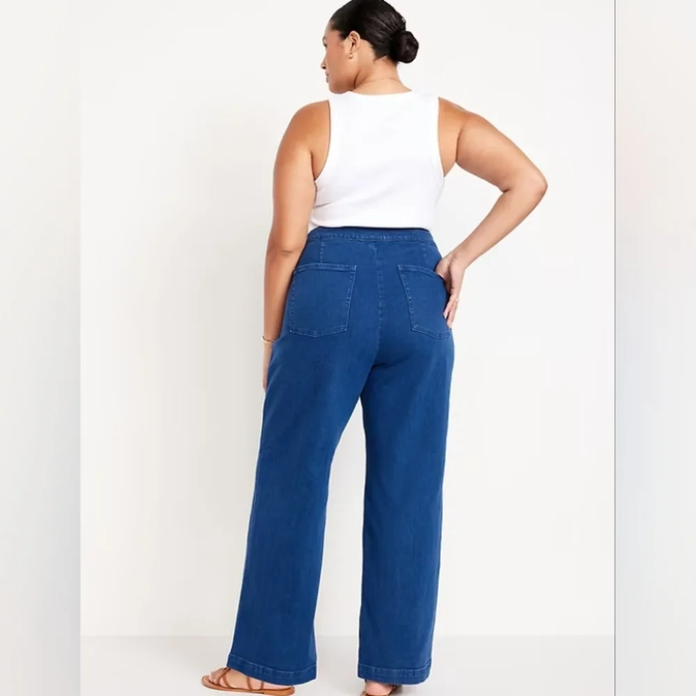 NWT Old Navy Extra High-Waisted Mariner Wide-Leg Jeans 4X 30 - Picture 2 of 4